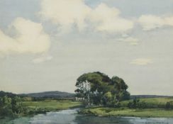 DAVID MURRAY SMITH RBA, RWS (SCOTTISH 1865-1952) RIVER LANDSCAPE