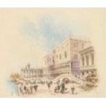 MYLES BIRKET FOSTER RWS (1825-1899) THE RIVA DEGLI SCHIAVONI AND THE DOGE'S PALACE, VENICE