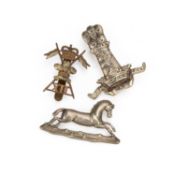 THREE CAVALRY CAP BADGES