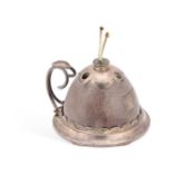 A VICTORIAN SILVER-MOUNTED TABLE LIGHTER