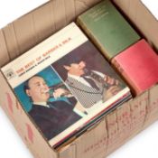 A BOX OF LPs AND BOOKS