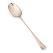 AN EARLY GEORGE II SILVER HASH SPOON