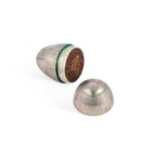 A 19TH CENTURY DUTCH SILVER NUTMEG GRATER