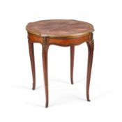 A LOUIS XV STYLE GILT-METAL MOUNTED KINGWOOD CENTRE TABLE 19TH CENTURY