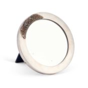 AN ELIZABETH II SILVER EASEL MIRROR