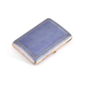 A NORWEGIAN SILVER AND ENAMEL CIGARETTE CASE