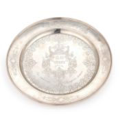 A 19TH CENTURY RUSSIAN SILVER DISH