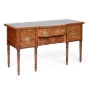 AN EARLY 19TH CENTURY INLAID MAHOGANY SIDEBOARD