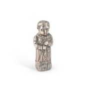 A 19TH CENTURY CONTINENTAL SILVER FIGURAL VESTA CASE