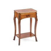 A LOUIS XV STYLE GILT-METAL MOUNTED MARQUETRY SIDE TABLE