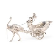 A CONTINENTAL SILVER NOVELTY BONBON DISH