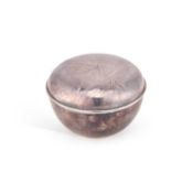 A JAPANESE STERLING SILVER BOX AND COVER 20TH CENTURY