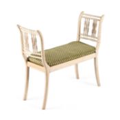A REGENCY PAINTED WINDOW SEAT