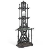 A VICTORIAN CAST IRON HALLSTAND