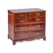 A MAHOGANY CHEST OF DRAWERS 18TH CENTURY AND LATER