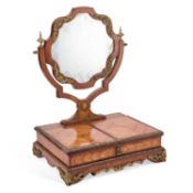 A 19TH CENTURY ORMOLU-MOUNTED KINGWOOD DRESSING TABLE MIRROR