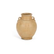 A SMALL CHINESE STONEWARE JAR TANG DYNASTY