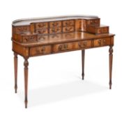 A GEORGIAN STYLE MAHOGANY CARLTON HOUSE DESK 20TH CENTURY
