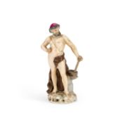 A SAMSON PORCELAIN FIGURE OF VULCAN LATE 19TH CENTURY
