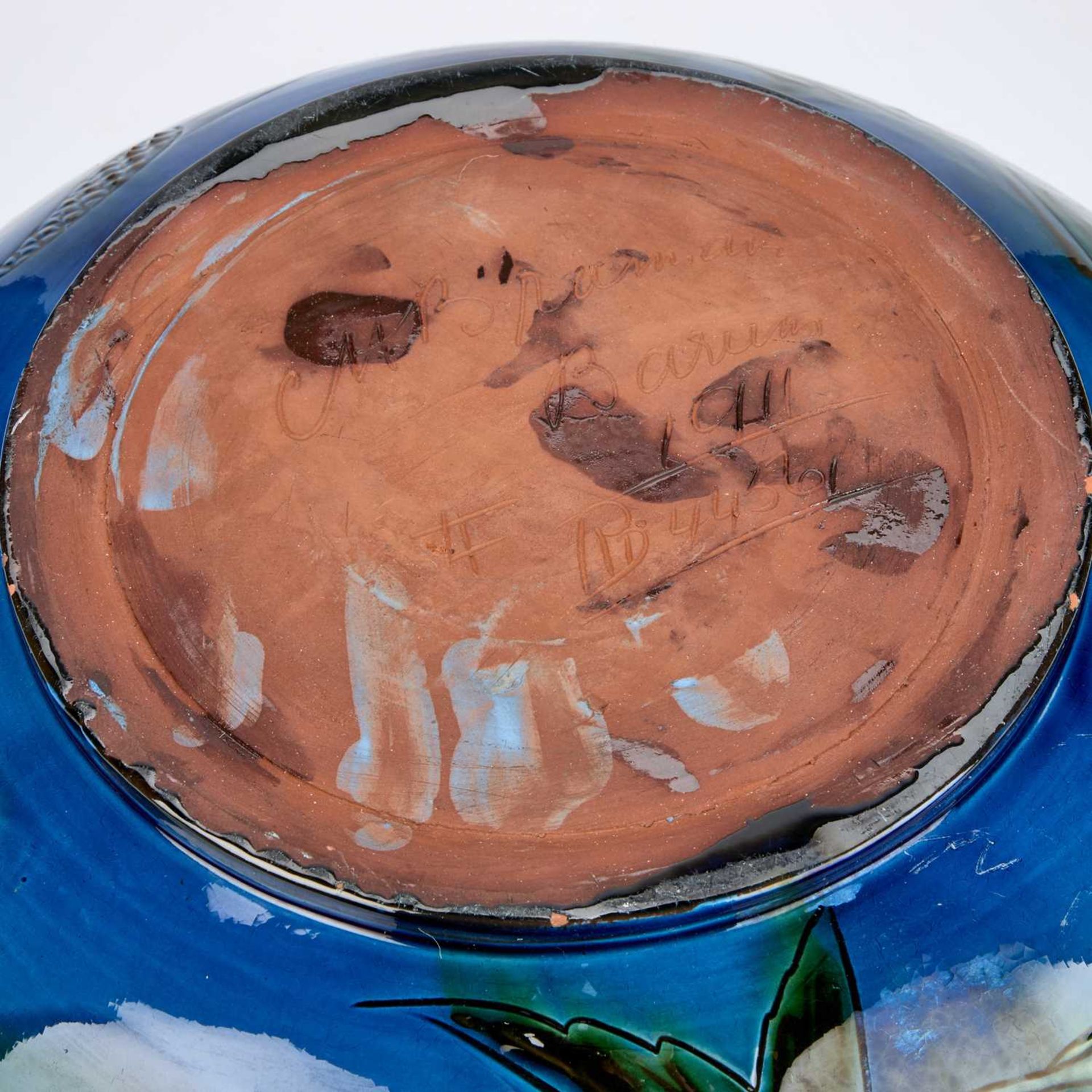 A C.H. BRANNAM POTTERY WASH BOWL AND JUG DATED 1911 - Bild 4 aus 6