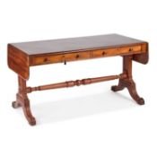 A 19TH CENTURY MAHOGANY SOFA TABLE STAMPED C. HINDLEY & SONS 134 OXFORD ST., LONDON, 6617