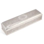 A LARGE AMERICAN STERLING SILVER JEWELLERY BOX