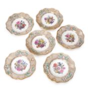 A SET OF SIX CONTINENTAL PORCELAIN CABINET PLATES CIRCA 1900