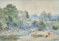 A. R. SWIFT (19TH/ 20TH CENTURY) RUINED ABBEY BY THE RIVER