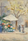 EMMA THORNHILL (1867-1932) THE FLOWER STALL