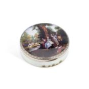 AN EARLY 20TH CENTURY GERMAN SILVER AND ENAMEL BOX