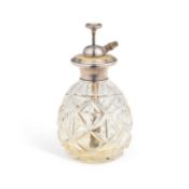 AN EARLY 20TH CENTURY STERLING SILVER AND ENAMEL ATOMISER