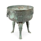 A LARGE COPPER JARDINIÈRE