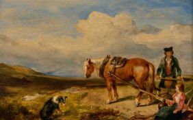 THOMAS WOODWARD (1801-1952) COLLECTING PEAT, SCOTLAND