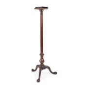 A LATE VICTORIAN MAHOGANY TORCHERE
