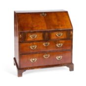 AN 18TH CENTURY WALNUT SLANT-FRONT BUREAU