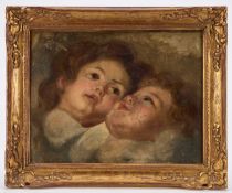 EARLY 18TH CENTURY FRENCH OR ENGLISH SCHOOL STUDY OF TWO CHILDREN