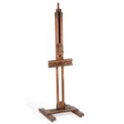 AN EARLY 20TH CENTURY BEECH ARTIST'S EASEL LABELLED WINSOR & NEWTON