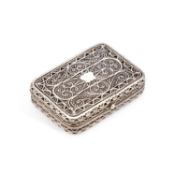 A PERSIAN (IRANIAN) SILVER FILIGREE CIGARETTE CASE