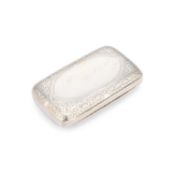 A VICTORIAN SILVER CIGAR CASE OR TABLE SNUFF BOX