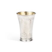AN 18TH CENTURY GERMAN SILVER BEAKER