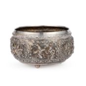 A LARGE THAI SILVER BOWL