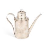 AN ITALIAN 800 STANDARD SILVER OLIVE OIL CAN