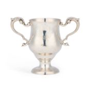 A GEORGE III IRISH SILVER TWO-HANDLED CUP