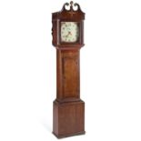 A SMALL EARLY 19TH CENTURY OAK 30-HOUR LONGCASE CLOCK SIGNED WM ENGLAND, NORTH PETHERTON