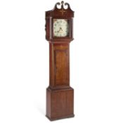 A SMALL EARLY 19TH CENTURY OAK 30-HOUR LONGCASE CLOCK SIGNED WM ENGLAND, NORTH PETHERTON