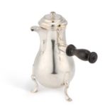 A LOUIS XVI SILVER SIDE-HANDLED COFFEE POT