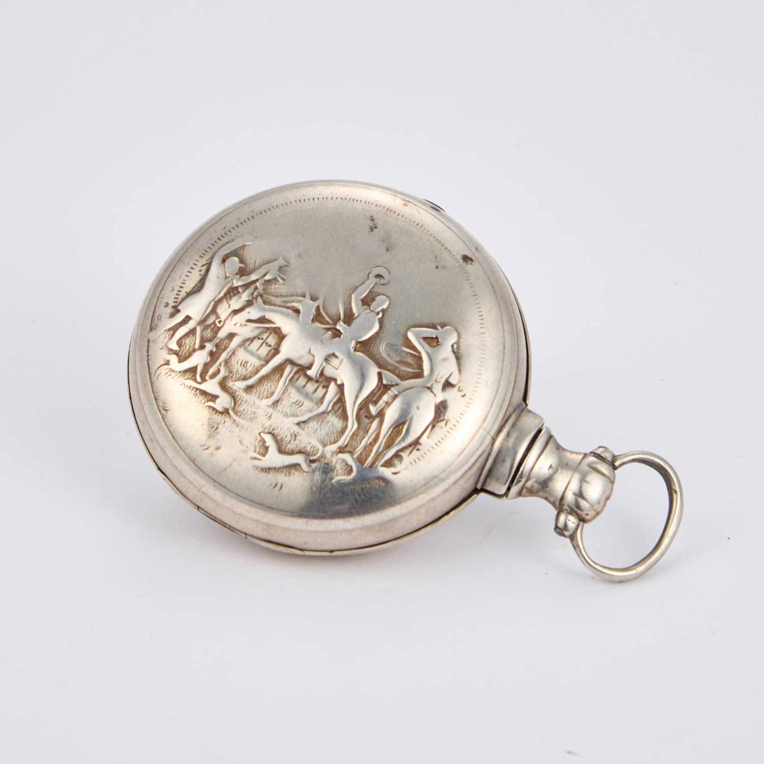 A SILVER PAIR CASED OPEN FACED POCKET WATCH - Image 2 of 4