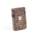 A 19TH CENTURY INDIAN SILVER CARD CASE