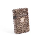 A 19TH CENTURY INDIAN SILVER CARD CASE