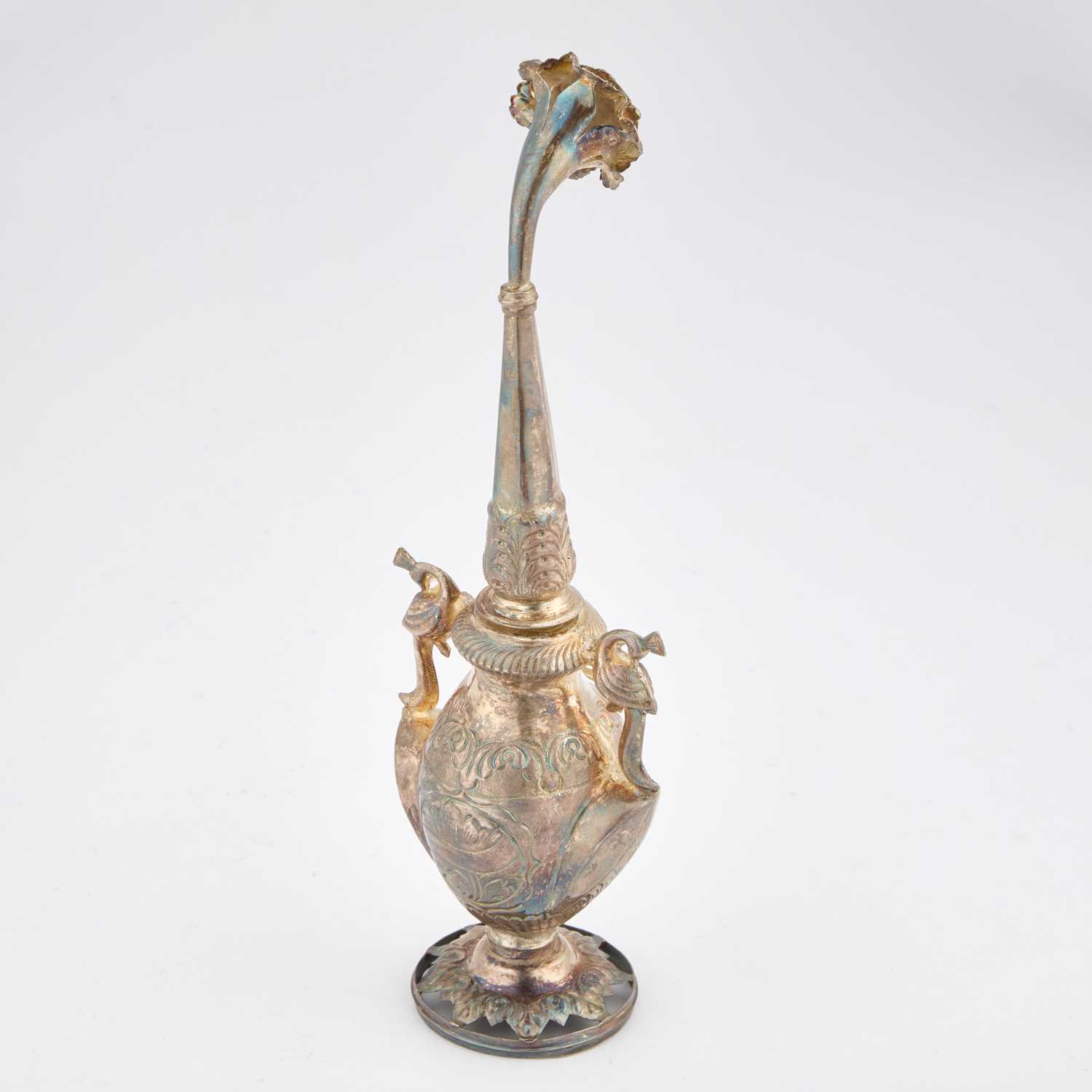 AN INDIAN SILVER ROSE WATER SPRINKLER LATE 19TH CENTURY - Image 3 of 3